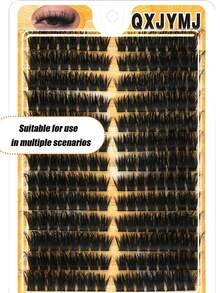 208 Clusters 100D Natural Cluster Eyelashes, 5 Lengths Mixed (10-18mm) Voluminous Single Eyelashes, Lightweight Sweat-Resistant, Reusable, Suitable For Various Occasions, Perfect Gift For Women, Ideal For Home Eyelash Extensions And Daily Makeup - D - View 5