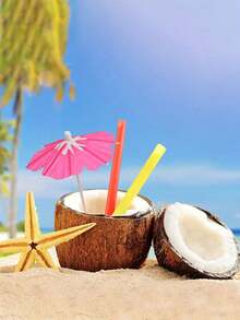 50pcs Mini Realistic Wooden Cocktail Picks, Exquisite And Beautiful, Suitable For Cocktails, Cupcake Decoration, Hawaiian Drink Decoration, Tropical Party Decoration, (Random Color And Style) - View 4