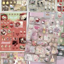 8 hojas de pegatinas, pegatinas decorativas de garabatos lindos, materiales impermeables para scrapbooking - A - Ver 7
