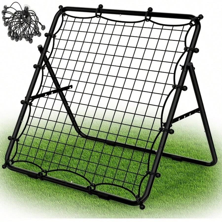 21pcs (1 Rebound Net + 20 Elastic Clips, Frame Not Included) - Rebound Training Net For Soccer, Volleyball, Baseball And Softball, Portable Foldable Rebound Net For Passing And Shooting Practice, Soccer Rebound Net, Single Person Soccer Training, Improve Kicking Skills, Improve Accuracy, Kicking, Catching And Footwork Skills, Enhance Ball Control Ability, Ideal Gift For Soccer Enthusiasts, Soccer Training Accessories