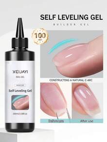 XEIJAYI 1瓶 100ml 透明強化凝膠指甲油，適用於強化、延長與底層塗層，瓶裝浸泡式 UV/LED 凝膠指甲油 - 無色 - 查看 3