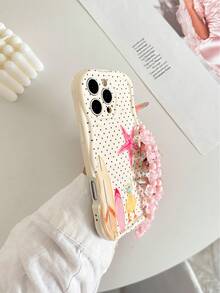 Polka Dot Painted Cream Wave Edge With Chain Minimalist Shockproof Thickened Phone Case Printed Compatible With Ip 17/Ip 17pro/Ip 17promax/Iphone16 XR /7/8 Iphone15Promax/12PROMAX/13PROMAX/14PROMAX 13 14 11 12p14 Women P11 Soft Shell P12 Shockproof XS.XR /78P.78GES2, Compatible With A134G A22 A21S A514G A52 S22 ULTRA A335G, A34 A35 Compatible With Redmi 10 Note114G 11Lite A53tpuA14 /A23/S23ULTRA S24 A14 A15 S23 A73 A55 A54 Phone Case Protective Cover - Multicolor - View 4