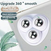 20個重型迷你腳輪，360°旋轉底座，免鑽孔安裝，靜音運作，附軸承，適用於家具、櫥櫃、收納盒、辦公室、居家、工作室，白色/黑色，方便家具移動，緊湊設計 - 多色 - 查看 5