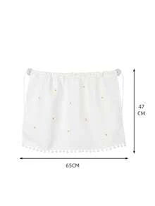 1 pieza Parasol para cochecito de bebé, protección UV, aislamiento térmico, protección solar, con sombrilla de cordón, parasol de cordón para coche - A - Ver 3