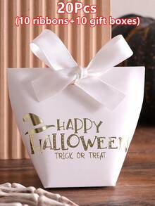 Halloween Gift Flower Box, Candy & Snack Box, Halloween "Trick Or Treat" Decoration, Halloween Ornaments, Halloween Candy & Cookie Storage Box, Paper Food Box, Gift Packaging Box, Halloween Party Gift Box, Haunted House Decoration, Home Decor, Kitchen Decor, Halloween Party Decoration, Halloween Party Supplies, Table Decor - View 13