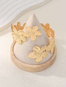 1pc Minimalist Fashion Geometric Petal Charm Arm Cuff, Suitable For Women's Daily Wear - Petal Armlet - View 3