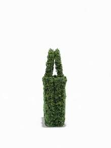 ENBEI 2026 New Vintage Faux Greenery Tote Bag, Beach Bag, Mini Handbag, Bridesmaid Beach Bag, Wedding Gift Bag, Small Bachelorette Party Gift, With Handle, Can Hold Flowers And Greenery, Bridesmaid Candy Bag, Wedding Welcome Bag, Event Souvenir, Wedding Party Favor, Travel Essential - Multicolor - View 6