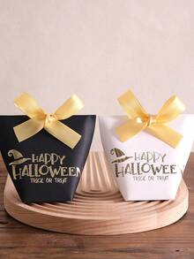 Halloween Gift Flower Box, Candy & Snack Box, Halloween "Trick Or Treat" Decoration, Halloween Ornaments, Halloween Candy & Cookie Storage Box, Paper Food Box, Gift Packaging Box, Halloween Party Gift Box, Haunted House Decoration, Home Decor, Kitchen Decor, Halloween Party Decoration, Halloween Party Supplies, Table Decor - View 3