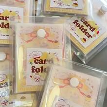 10pcs Transparent Vertical Hidden Button Sticky Note Photo Card Postcard Gift Packaging Bag Sticker Storage Bag, Photo Display, Stationery Storage, Minimalist Design, Simple And Beautiful, Smooth Edges, Durable Plastic, Multi-Purpose Small Bag - A - View 5