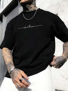 Men's Short Sleeve Printed T-Shirt, Plus Size, Summer. - Multicolor - View 1