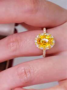 1pc Elegant Cubic Zirconia Ring, Suitable For Women To Wear, Suitable For Wedding, Engagement, Anniversary Party, Valentine's Day Gift - 1# - View 4