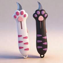 Mini Portable Folding Knife, Alloy Steel Blade, Cute Cat Paw Design, Practical Pocket Knife, Suitable For Crafts, Office, Packaging, Scrapbooking, Ideal Small Gift For Craft Enthusiasts - View 3