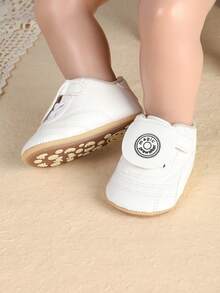 1 Pair Infant Toddler Soft Sole Lightweight Casual Versatile Indoor Outdoor Walking Sports Shoes, Suitable For Spring And Autumn - White - View 4