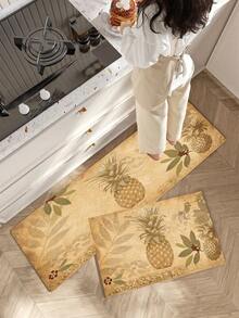 1pc Rubber Kitchen Mat, French Country Vintage Kitchen Decor Design Floor Mat, Suitable For Sink Area, Standing, Kitchen Decoration - Multicolor - View 6