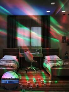 1 pieza Proyector de luz LED Aurora Boreal, Lámpara de atmósfera de cielo estrellado, Patrones multicolor disponibles, Algunos modelos con control remoto, Proyector de cortina de estrellas de galaxia, Proyector de luz nocturna para dormitorio, Iluminación de cine en casa, Decoración de techo, Decoración de regalo, Regalo de vacaciones, Luz de camping, Decoración de boda, Luz nocturna de atmósfera romántica - Multicolor - Ver 8