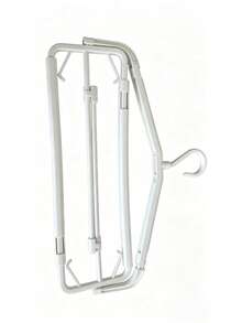 1pc White Multi-Function Telescopic Clothes Hanger, Adjustable And Expandable 39-63cm (15.35 - 24.80 Inches), Non-Slip Foldable Portable Drying Rack, Suitable For Home, Dorm, Travel Closet Storage - Extendable Folding Clothes Hanger - View 6