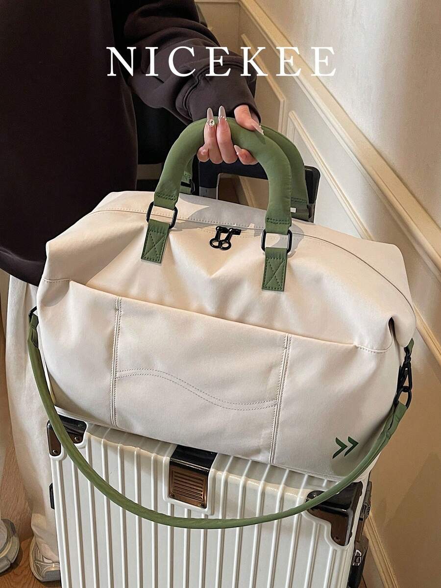 時尚多功能行李袋，極簡休閒多口袋收納袋，乾濕分離，可折疊且可擴展的旅行袋