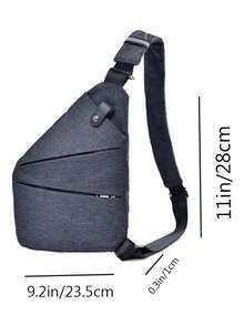 Men's Anti-Theft Crossbody Bag, Lightweight Backpack Chest Bag, Large Capacity Casual Shoulder Bag, Suitable For Travel, Business Trip And Daily Use - Multicolor - View 3