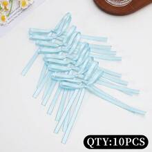 10/20/50pcs Double-Sided Silver Edge Ribbon Bows, Suitable For Flower Gift Wrapping, Baking Cake & Cookie Packaging, DIY Accessories Ribbon Bows, Handmade Sewing Satin Ribbon Accessories, Craft Decoration Satin Ribbon - A - View 18
