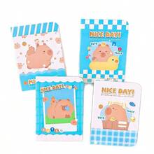 Cuaderno de papelería Capybara Oficial! 1 pieza aleatoria de cuaderno de bolsillo Capybara, bloc de notas portátil lindo, set de cuadernos portátiles - Rectángulo - Ver 2