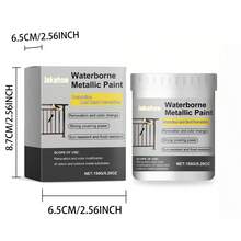 150g 黑色水性防鏽漆套裝含刷子，水性金屬除鏽轉化漆，適用於欄杆、圍欄、汽車和金屬家具的防腐蝕防鏽塗料 - 防銹漆黑色150g - 查看 11