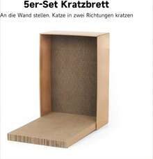 Corrugated Cardboard Cat Scratch Pad, 2-Layer Double-Sided Scratching Mat For Cats - 43*29*14cm棕色5件裝 - 查看 5