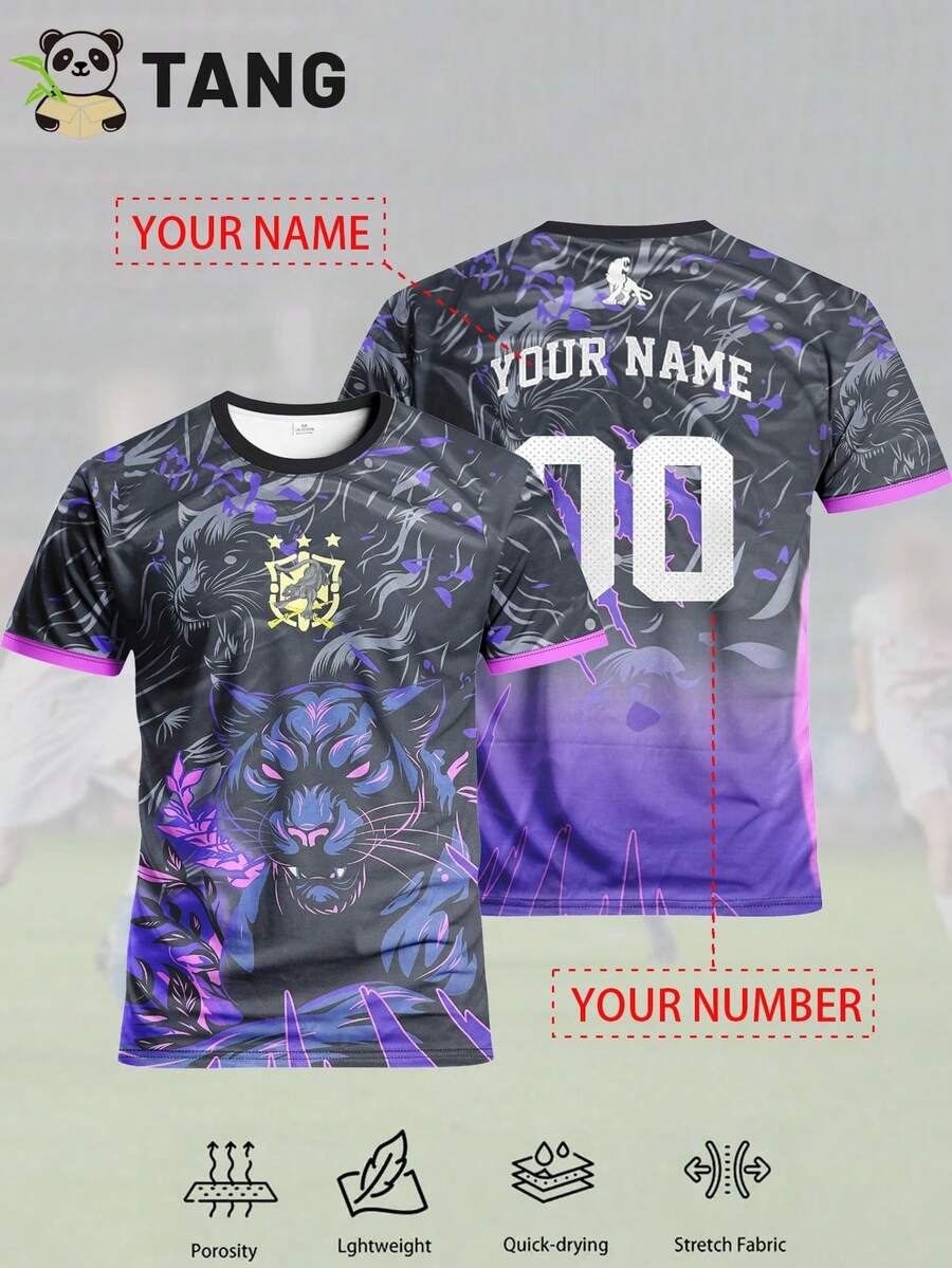 Maillot de football personnalisé édition spéciale Brésil pour hommes - Chemise de sport confortable à col rond pour l'entraînement de football et le port décontracté