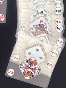 Innovative PVC Transparent Plastic Playing Cards, Crystal Edges, Tabletop Card Game, Halloween Christmas Gift - Multicolor - View 2