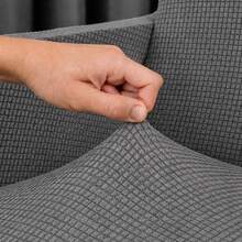 3-Piece Stretch Elastic Sofa Cover Set, Complete Living Room Set - Light Grey - View 2