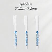 1/3/12支白色油性永久性標記筆 大容量 快乾 耐褪色 防水 防水，適用於物流快遞包裹標記、辦公學校大包裝、紮染繪畫、塗鴉、布料、木材、皮革 - 白色 - 查看 15