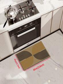 1pc Rubber Kitchen Mat, Rustic Style Artistic Decor, Bohemian Design Floor Mat. Can Be Placed In Front Of Sink, Used For Standing, Kitchen Decoration - Multicolor - View 13