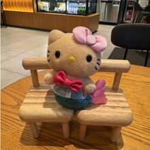 1個 Sanrio Hello Kitty 夏威夷黑白美人魚貓絨毛包掛飾，可愛 KT 吊飾車用配件，節日禮物 - 彩色 - 查看 10