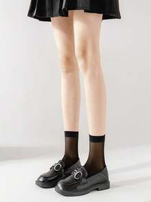 1/3 Pairs Women's Ultra-Thin Sheer Shaping Mid-Calf Socks, Calf Socks And Over-The-Knee Socks, Spring/Summer Style, 3 Lengths Available - Multicolor - View 9