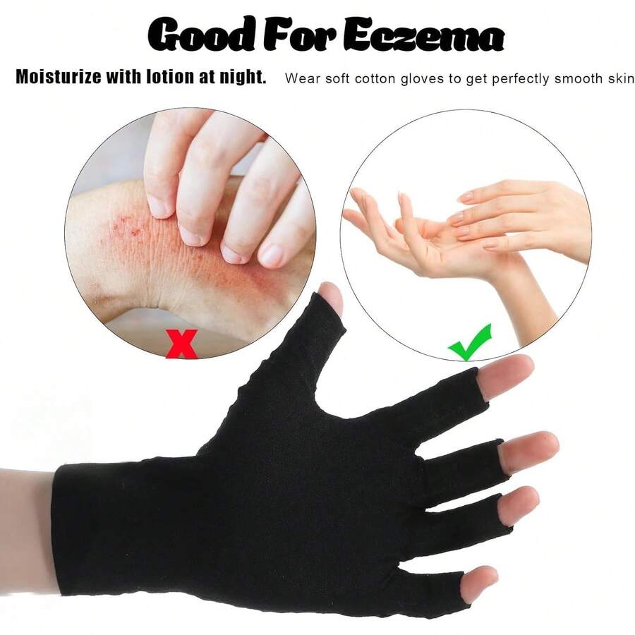 Moisturizing Gloves - Black - View 1