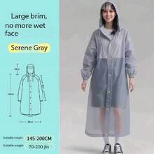 1pc Set Raincoat + Pants Unisex Raincoat And Single Piece Full Body Raincoat. Reusable. Extra Long And Extra Large, Lightweight Material. Suitable For Outdoor Leisure, Hiking, Cycling And Outdoor Activities, Portable Use, Multiple Colors Available - Women's Raincoat - View 17
