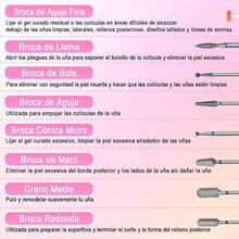 16 Brocas Para Uas: Brocas Para Uas De 3/32 Pulgadas, Brocas Profesionales, Soporte Para Brocas Con 30 Orificios, Adecuadas Para Manicuras Y Pedicuras - 16 - Ver 6