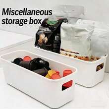 10pcs Stackable Plastic Storage Bins With Handles, Multi-Functional Storage Baskets For Office, Home, Closet, Durable Containers For Socks, Underwear, Stationery, Cosmetics, Space-Saving Drawer Organizers (Plastic Products May Slightly Deform, Actual Size May Be Slightly Smaller Than Pictures, Please Do Not Buy If You Mind) - White - View 5