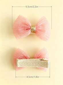 10pcs Multicolor Hair Clips, Organza Candy Color Cinched Waist Bow Design, Skin-Friendly Non-Snagging Fabric Covered Clips, Suitable For All Seasons, Daily Home Casual, Holiday Party Celebration Gift, Fashionable Mom And Baby Essential, Cute Baby Photo Prop - Multicolor - View 2