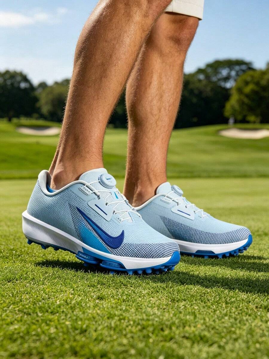 Nike Infinity Tour BOA 2 男女同款高爾夫球鞋時尚百搭防滑耐磨低筒球鞋藍白 - 藍白色 - 查看 1