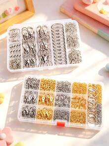 DIY 524pcs/990pcs Keychain Making Kit Keychain Craft Supplies Including Keychains, Hooks, Lobster Clasps, Key Rings And Jump Rings For Keychain Making - DIY Keychain Making Kit - View 8