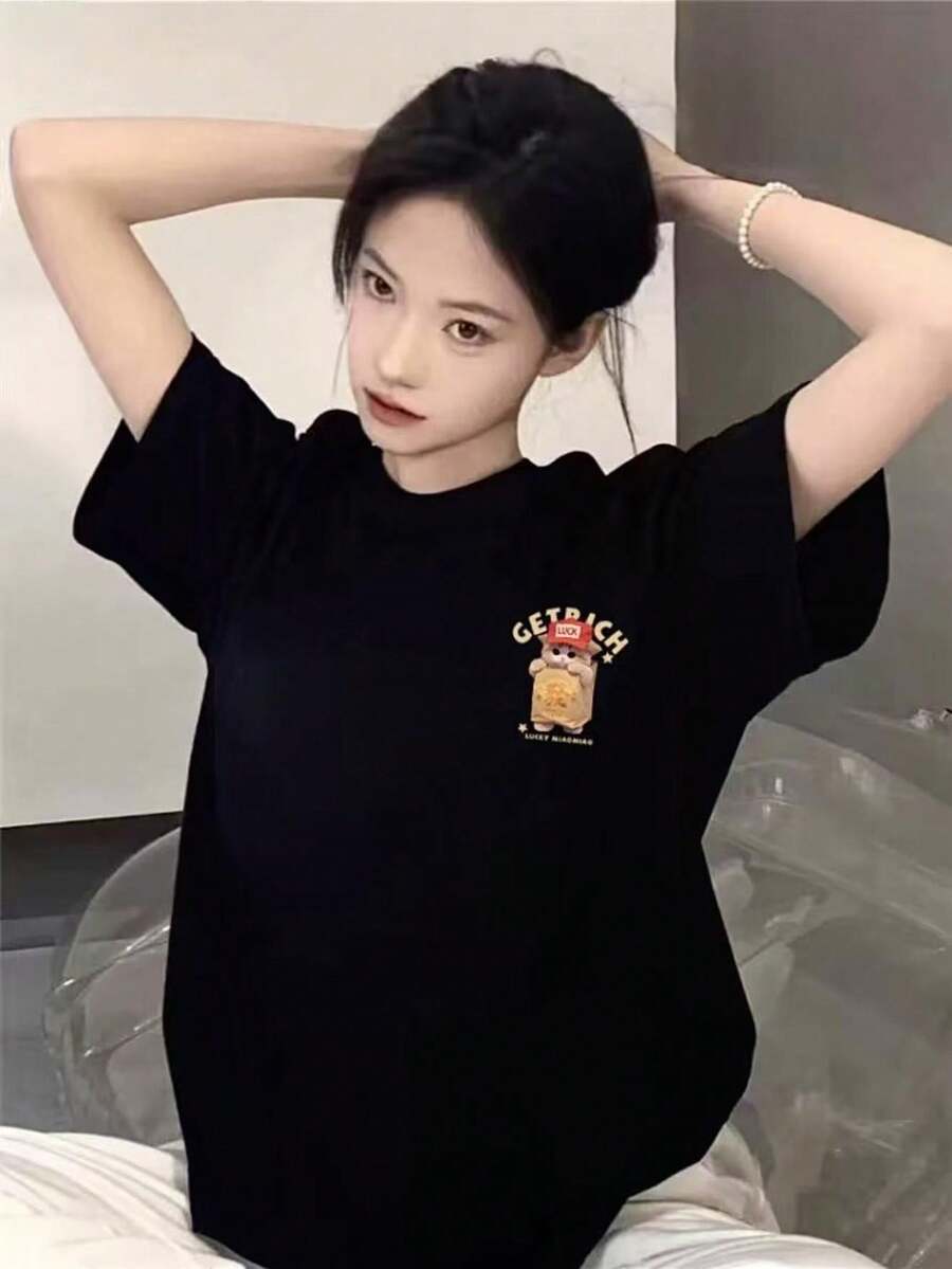 Women T-Shirts - Black - View 1