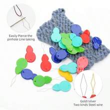 50pcs Threading Tool Set, Small Needle Threaders Suitable For Sewing, Embroidery, Quilting And Cross Stitch (Random Color) - Random Color - View 1