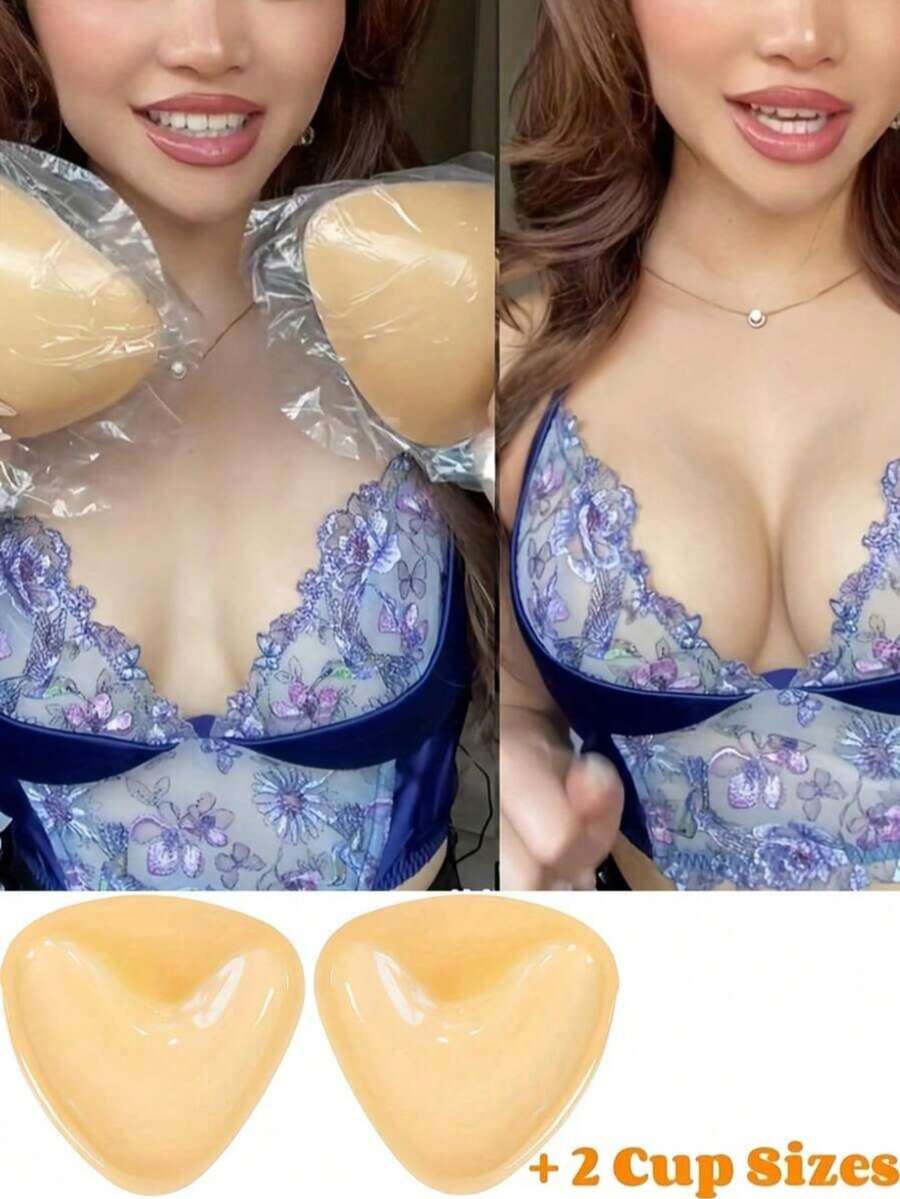 1 paire de coussinets de soutien-gorge adhésifs réutilisables à double face, qui soulèvent et soutiennent. Adhésifs, conviennent aux soutiens-gorge sans bretelles, bikinis, maillots de bain et de sport