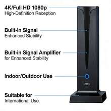 2026 New Ultra HD TV Antenna, Indoor/Outdoor Universal, Built-In Signal Amplifier, 360° & Long Range Reception HD TV Antenna, Suitable For Local Channels, Supports 4K And 1080P HD Digital TV, Enhanced Signal, Suitable For Home TV - View 5