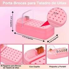 16 Brocas Para Uas: Brocas Para Uas De 3/32 Pulgadas, Brocas Profesionales, Soporte Para Brocas Con 30 Orificios, Adecuadas Para Manicuras Y Pedicuras - 16 - Ver 9