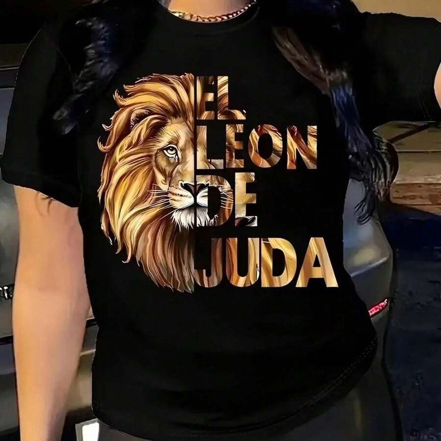 Nueva camiseta de mujer para otoño-invierno, de manga corta con cuello redondo, ideal como prenda básica. Con diseño holgado y estampado moderno, hecha de algodón puro de alta calidad, o