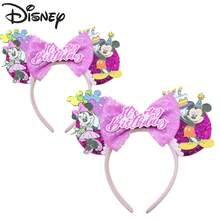 Disney Birthday Limited Edition Glitter Hair Accessory Cartoon Character + Cake Patch Design Travel Check-In Headband - View 4