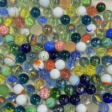 30/60/100pcs 1.6cm Colorful Rainbow Beautiful Transparent Glass Beads Marbles - Multicolor - View 8