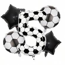5件組 40吋美式足球數字五角星圓形鋁箔氣球組，數字0-9大型運動賽事裝飾，足球主題派對慶祝、生日、婚禮、返校、畢業派對裝飾氣球 - 足球 - 查看 13