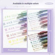 5Pcs/Box Retractable Gel Pens 0.5mm ST Tip Quick Drying Ink Aesthetic Simple Design High Appearance Neutral Pens For Writing Signature School Office Stationery Supplies - Sets - View 2